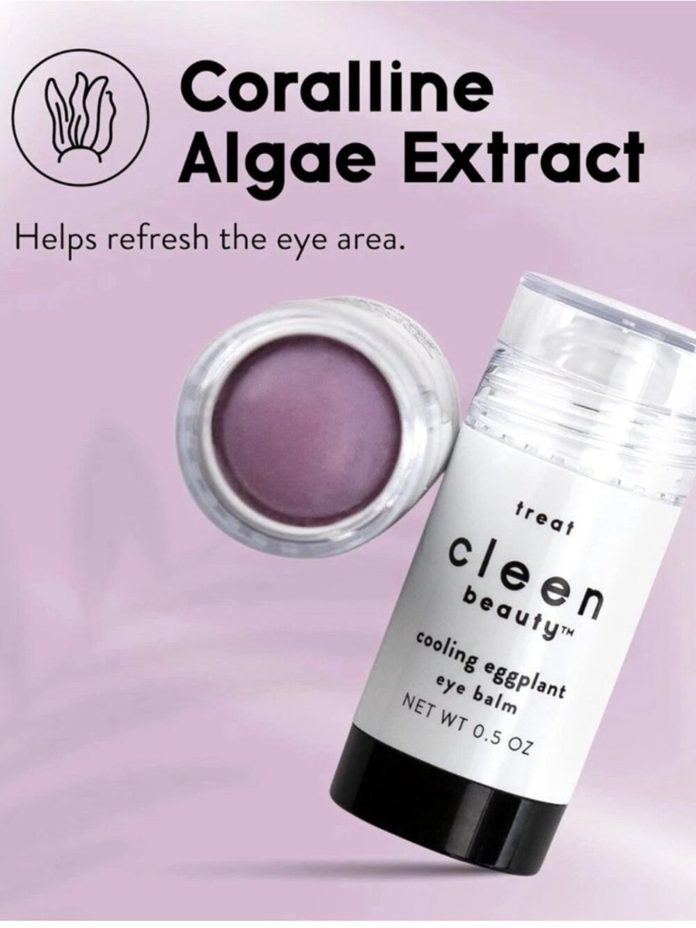 Cleen beauty Cooling Eggplant Under Eye Balm Net wt. 0.5 oz. Hydrate, Depuff - Picture 4 of 6